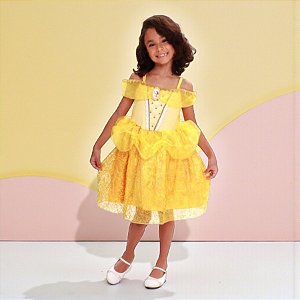 Fantasia Infantil Bela - Vestido - G - Disney Original - 1 unidade - Novabrink