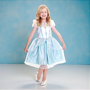 Fantasia Infantil Cinderela - Vestido - M - Disney Original - 1 unidade - Novabrink