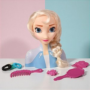 Boneca Styling Head - Elsa - Frozen - Disney Original - 1 unidade - Novabrink
