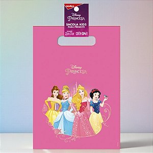 Sacola de Plástico - Princesas - 30x45cm - Disney Original - 4 unidades - Cromus