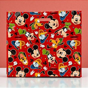 Sacola Laminada com Zip - 43x46x5cm - Turma do Mickey Red - Disney Original - 1 unidade - Cromus