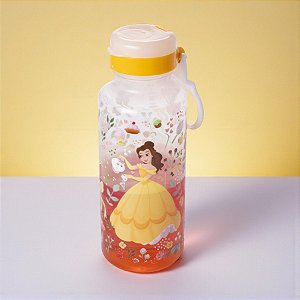Garrafa Abre Fácil - Bela - 600ml - Disney Original - 1 unidade - Plasútil