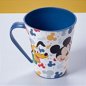 Caneca de Plástico Mickey Mouse Azul - 360ml - Disney Original - 1 unidade - Plasútil
