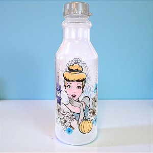 Garrafa Retrô - Cinderela - 500ml - Disney Original - 1 unidade - Plasútil