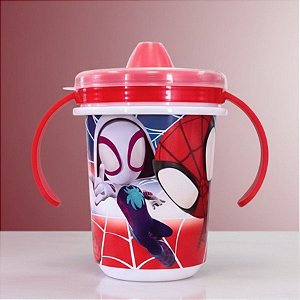 Copo Baby com Tampa - Spidey e Seus Amigos - Sortido - 320ml - Disney Original - 1 unidade - Plasútil