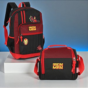 Conjunto Mochila e Lancheira Escolar - Homem de Ferro - 1 unidade - Disney Original - Rizzo