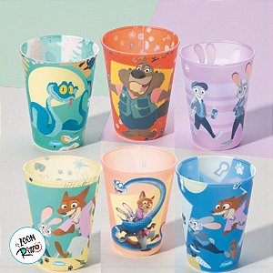 Conjunto 6 Copos Colecionáveis - Zootopia - 320ml - 1 unidade - Disney Original - Plasútil