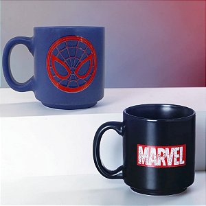 Conjunto Mini Canecas Tina - Marvel e Homem Aranha - 100ml - 1 unidade - Disney Original - Zonacriativa - Rizzo