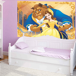 Painel Grande TNT A Bela e a Fera -1,40x1,03cm - Piffer - Rizzo