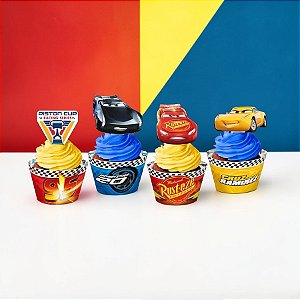 Forminha Wrap para Cupcake Festa Carros - 12 unidades - Regina - Rizzo