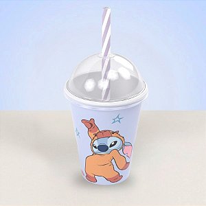 Mini Copo Shake Stitch Capivara - 280ml - Disney Original - 1 unidade - Plasútil - Rizzo