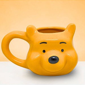 Caneca de Porcelana Decorativa - Ursinho Pooh - 11x16cm - Disney Original - 1 unidade - Zonacriativa - Rizzo