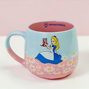 Caneca de Cerâmica - Alice - 400ml - Disney Original - 1 unidade - Zonacriativa - Rizzo