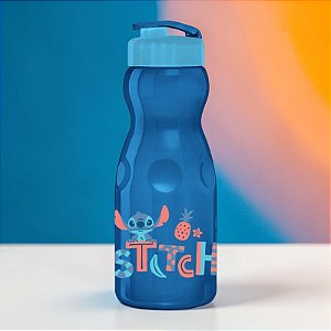Garrafa de Plástico - Stitch - Azul - 1l - 1 unidade - Disney Original - Tiba