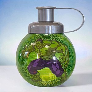 Garrafa Squeeze Bola Hulk - Vingadores - 250ml - 1 unidade - Disney Original - Tiba