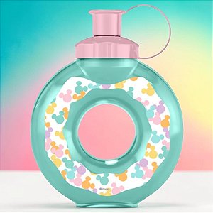 Garrafa Squeeze Donuts Mickey e Minnie - 300ml - 1 unidade - Disney Original - Tiba