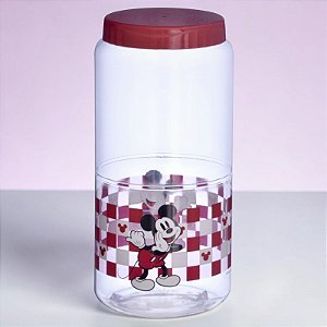 Pote de Plástico Organizador - Mickey Mouse - Vermelho - 2,1L - 1 unidade - Disney Original - Tiba