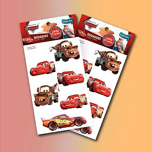 Tatuagem Temporária para Pele - Carros - Disney Original - 12 unidades - FestColor - Rizzo