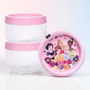 Conjunto Organizador Gire e Trave - Princesas - Rosa - 155ml - Disney Original - 1 unidade - Plasútil - Rizzo