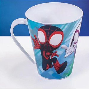 Caneca de Plástico Spidey - Modelo 1 - 360ml - Disney Original - 1 unidade - Plasútil - Rizzo