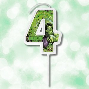 Vela Pick - Hulk Nº4 - 13cm - Disney Original - 1 unidade - Regina - Rizzo