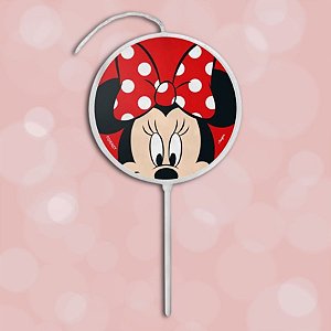 Vela Plana Adesivada Pick - Minnie Mouse - Disney Original - 1 unidade - Regina - Rizzo