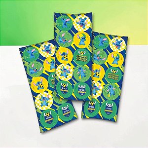 Adesivo Decorativo Redondo - Stitch na Copa - Disney Original - 30 unidades - FestColor - Rizzo