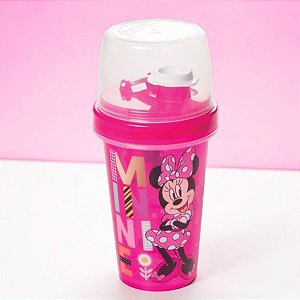 Mini Shakeira com Tampa Minnie Rosa 320ml - Disney Original - Plasútil - Rizzo