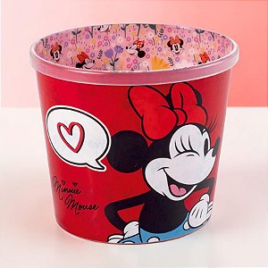 Balde de Pipoca - Minnie Mouse Vermelha - 2,1L - Disney Original - 1 unidade - Plasútil - Rizzo
