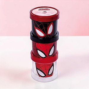 Porta Condimentos de Rosca do Homem Aranha- 150ml - 18x7cm - Disney Original - 3 unidades - Plasútil - Rizzo
