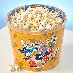 Kit 10 Baldes de Pipoca - Mickey Futebol - 2,1L - Disney Original - 1 unidade - Rizzo
