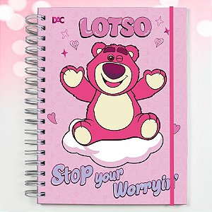 Caderno Smart Univ. Folhas Reposicionáveis - Lotso - Toy Story - 15 Divisórias - 20x27cm - Disney Original - 1 unidade -