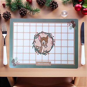 Jogo Americano - Natal Bambi - 46x33cm - Disney Original - 1 unidade - Cromus - Rizzo