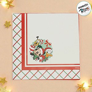 Guardanapo de Papel - Turma do Mickey de Natal - 33x33cm - Disney Original - 20 unidades - Cromus - Rizzo