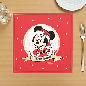 Guardanapo de Papel - Minnie Mouse de Natal - Vermelho - 33x33cm - Disney Original - 20 unidades - Cromus - Rizzo