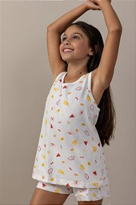Pijama Menina Verão Frutas