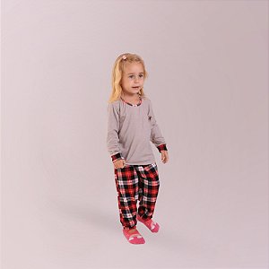 Pijama Menina Longo Xadrez