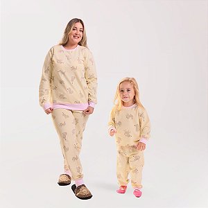 Pijama Feminino Longo Cachorro Brilha