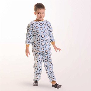 Pijama Longo Menino Soft Pinguim