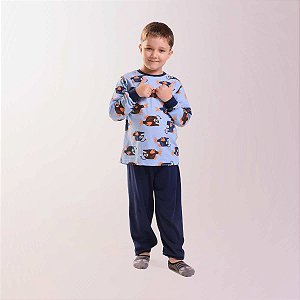 Pijama Menino Longo Peixe Brilha