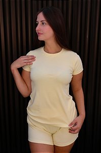 Pijama Feminino Verão Amarelo Candy Ribana