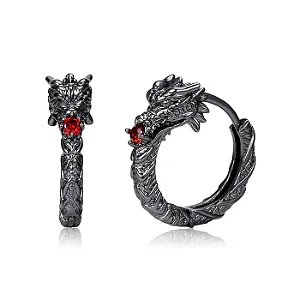 Brincos de Dragão em Aço