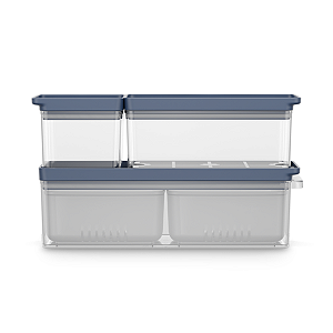 CONJUNTO DE ORGANIZADORES DE GELADEIRA ELECTROLUX 3UN EMPILHÁVEL COM ESCORREGADOR