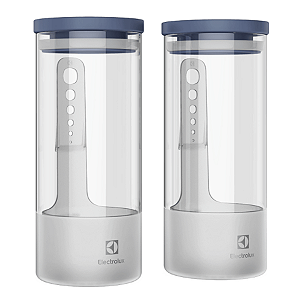 Kit 2 Potes de Vidro para Temperos Frescos e Hortaliças 1,3l Electrolux Original