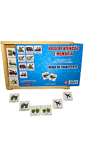 JOGO DE ATENÇÃO E MEMORIA VOCABULOS PORTUGUÊS MEIOS DE TRANSPORTE