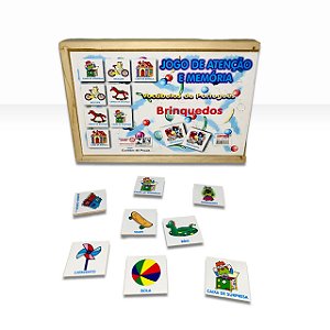 JOGO DE ATENÇÃO E MEMÓRIA VOCÁBULOS PORTUGUÊS BRINQUEDOS