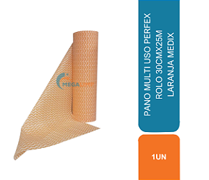 PANO MULTI USO PERFEX ROLO 30CMX25M LARANJA MEDIX