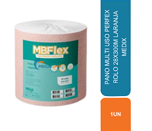 PANO MULTI USO PERFEX ROLO 28X300M LARANJA MEDIX