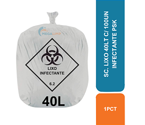 SC. LIXO 40LT C/ 100UN INFECTANTE PSK COD 80511