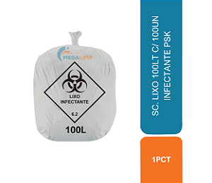 SC. LIXO 100LT C/ 100UN INFECTANTE PSK COD 80513